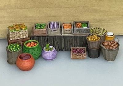 Fruit & Vegetable stand interior set